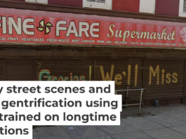 Researchers used Google Street View to pull images of gentrifying neighborhoods. @2021 Google Street View, CC BY-NC